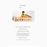 Beech solid wood Multi-functional high bed<