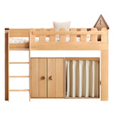 Beech solid wood Multi-functional high bed<