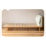 Beech Solid Wood Children's Bed with organic leather.
