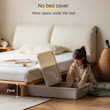 Beech Solid Wood Children's Bed with organic leather.