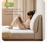 Beech Solid Wood Children's Bed with organic leather.