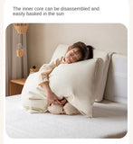 Beech Solid Wood Children's Bed with organic leather.