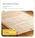 Beech Solid Wood Children's Bed with organic leather.