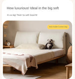 Beech Solid Wood Children's Bed with organic leather.