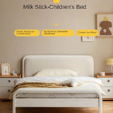 Rubber, Poplar Solid Wood Children's Single Bed