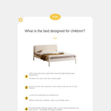 Rubber, Poplar Solid Wood Children's Single Bed