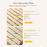 Rubber Solid Wood Children's White Cream Style Montessori Platform Bed.