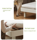 Rubber Solid Wood Children's White Cream Style Montessori Platform Bed.