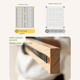 Rubber Solid Wood Children's White Cream Style Montessori Platform Bed.