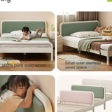 Rubber Wood White Cream Style Children's Soft Bed.