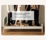 Rubber Wood White Cream Style Children's Soft Bed.