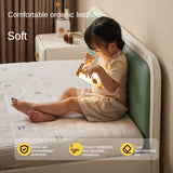 Rubber Wood White Cream Style Children's Soft Bed.