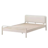 Rubber Wood White Cream Style Children's Soft Bed.