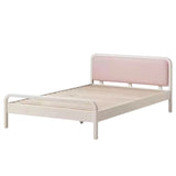 Rubber Wood White Cream Style Children's Soft Bed.