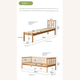 Beech solid wood children's bed with guardrails spliced bed<