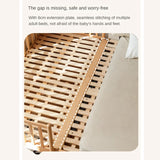 Beech solid wood children's bed with guardrails spliced bed<