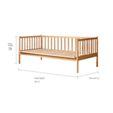Beech solid wood children's bed with guardrails spliced bed<