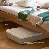 Oak solid wood children's bed with organic leather<