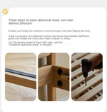 Oak solid wood children's bed with organic leather<