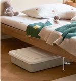 Oak solid wood children's bed with organic leather<