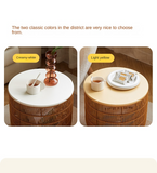 Rubber Solid Wood Cream Style Children's Toy Storage Basket