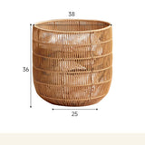 Rubber Solid Wood Cream Style Children's Toy Storage Basket