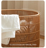 Rubber Solid Wood Cream Style Children's Toy Storage Basket