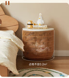 Rubber Solid Wood Cream Style Children's Toy Storage Basket