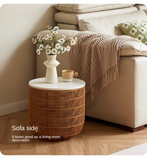 Rubber Solid Wood Cream Style Children's Toy Storage Basket