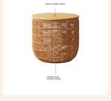 Rubber Solid Wood Cream Style Children's Toy Storage Basket