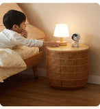 Rubber Solid Wood Cream Style Children's Toy Storage Basket