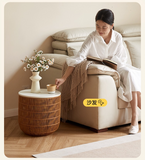 Rubber Solid Wood Cream Style Children's Toy Storage Basket