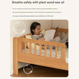 Beech solid wood children's bunk bed.