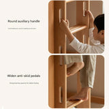 Beech solid wood children's bunk bed.