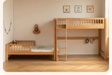 Beech solid wood children's bunk bed.