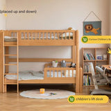 Beech solid wood children's bunk bed.