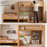 Beech solid wood children's bunk bed.