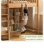 Beech solid wood children's bunk bed.