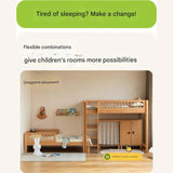 Beech solid wood children's bunk bed.