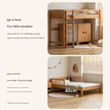 Beech solid wood children's bunk bed.