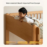 Beech solid wood children's bunk bed.