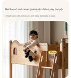 Beech, Oak Solid Wood Children's Bunk Bed.