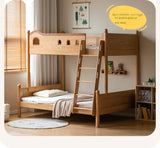 Beech, Oak Solid Wood Children's Bunk Bed.