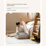 Beech, Oak Solid Wood Children's Bunk Bed.