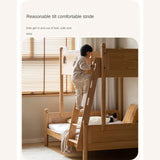 Beech, Oak Solid Wood Children's Bunk Bed.