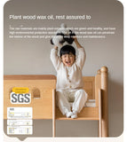 Beech, Oak Solid Wood Children's Bunk Bed.