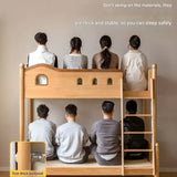 Beech, Oak Solid Wood Children's Bunk Bed.