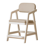 Oak Solid Wood Adjustable Height Kids Soft Chair.