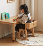 Beech Solid Wood Children's Multi-function Step Ladder Chair.