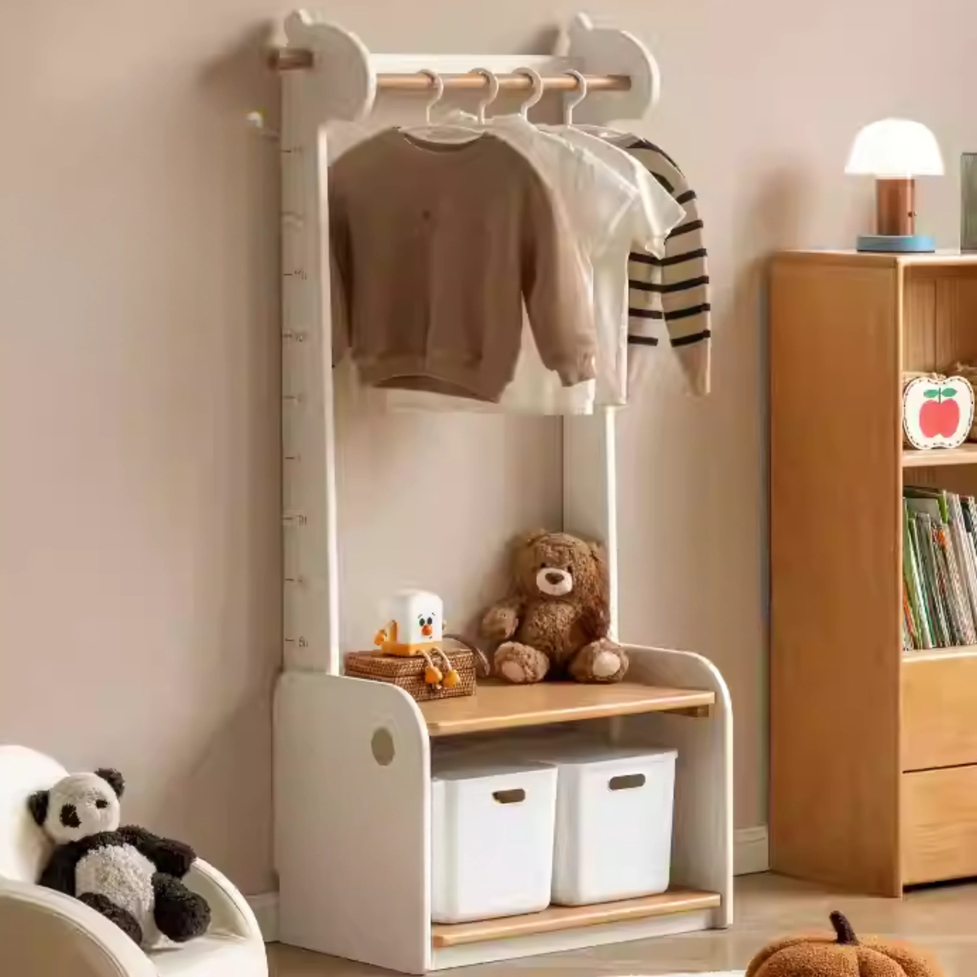 Garment Rack Children's Beech, Solid Rubberwood Children's Coat Rack – WEHOMZ